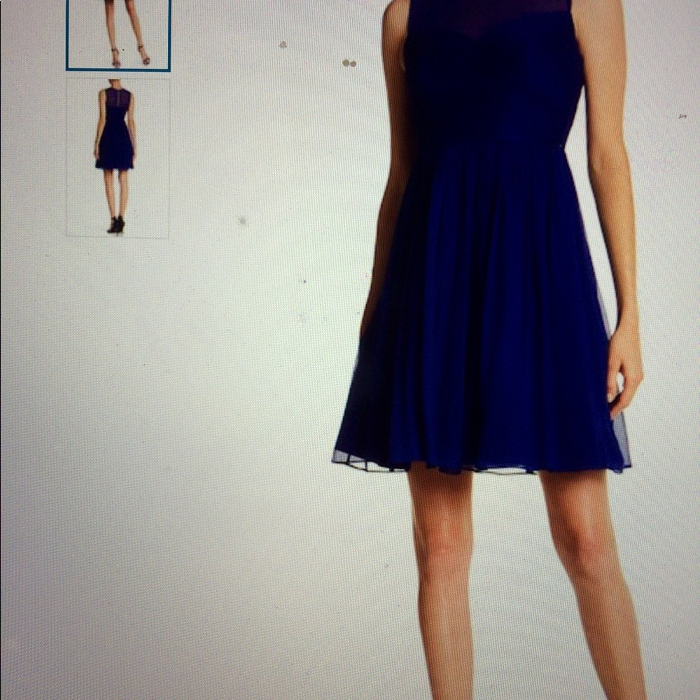 J. Crew Clara Chiffon Blue Dress